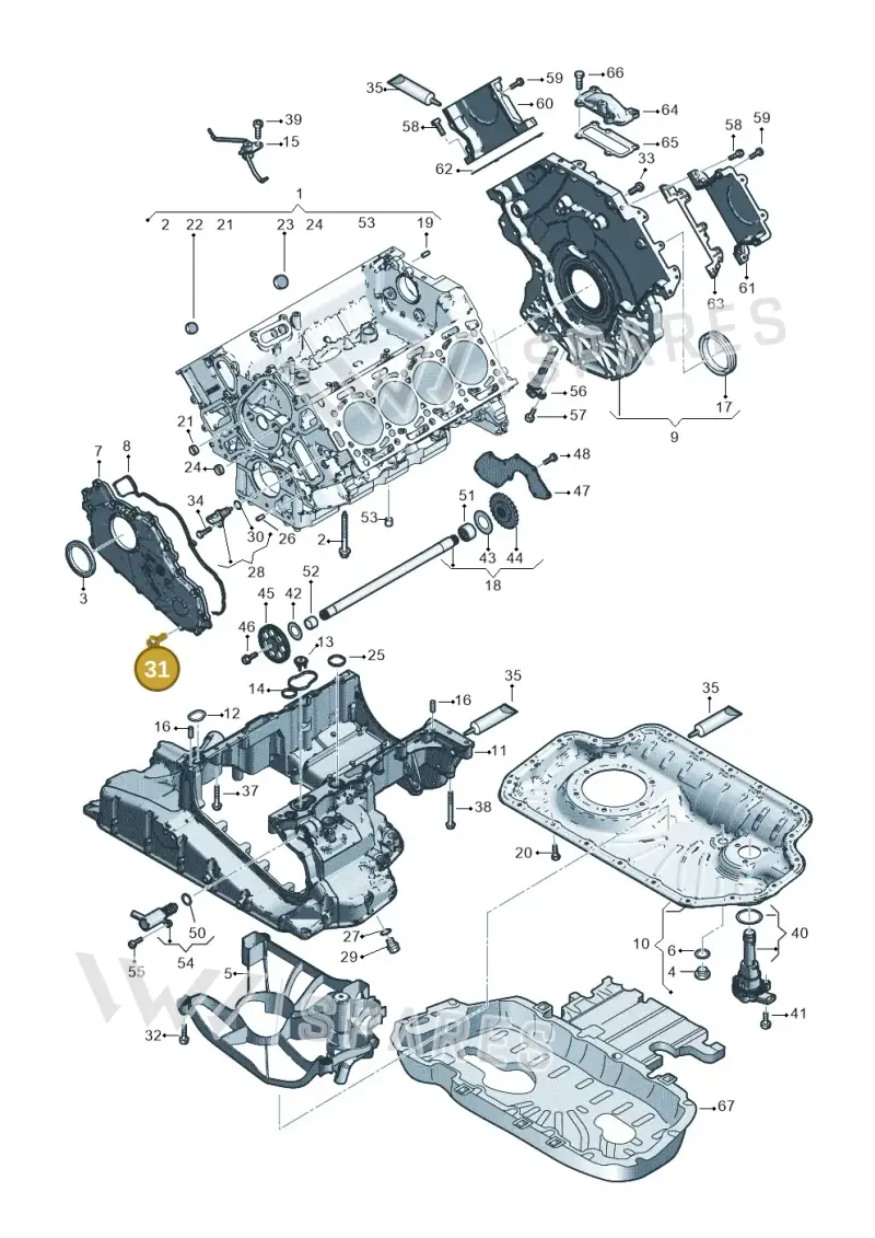 N91168701 — Volkswagen Touareg (2017-2023) diagram 859103500, position 31