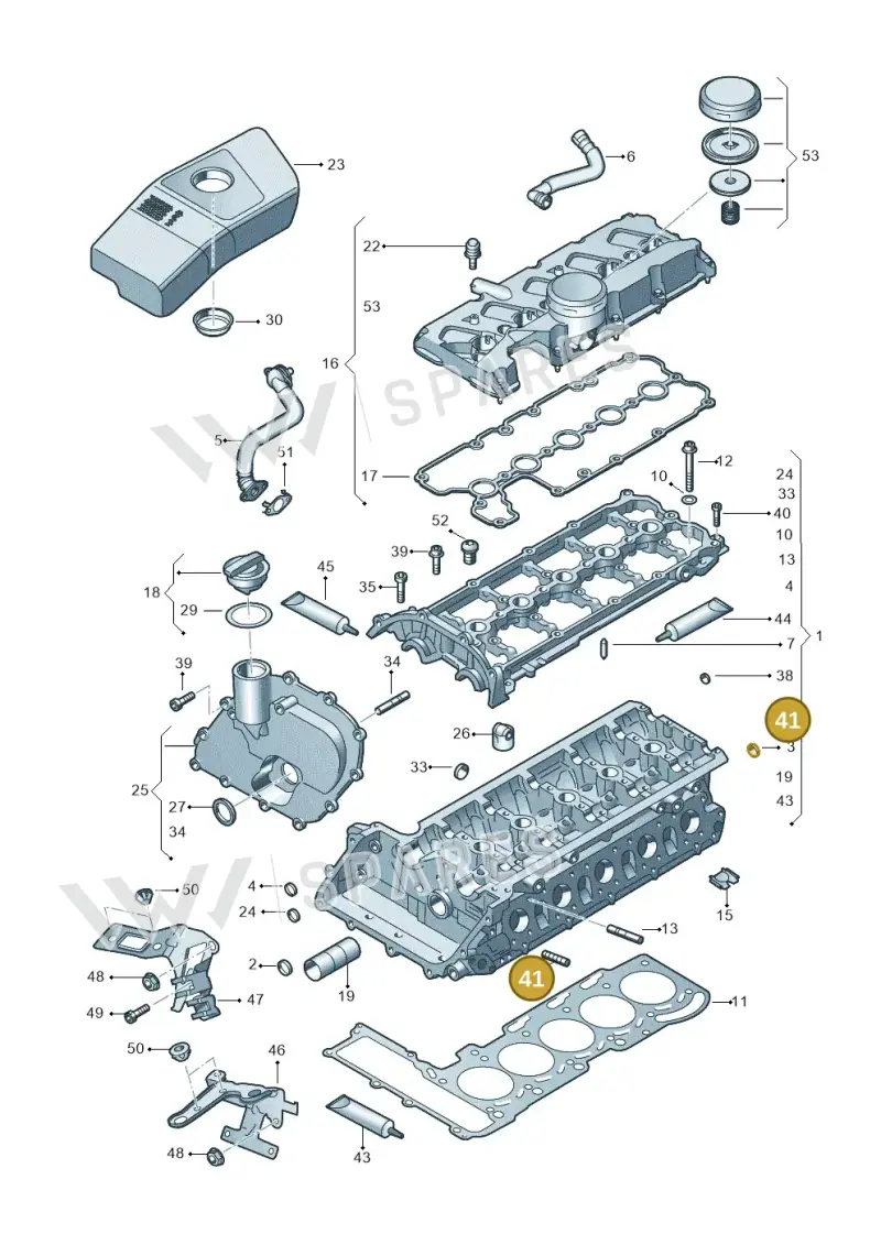 N91170002 — Audi TTRS Plus Coupe (2009-2014) diagram 676103300, position 41