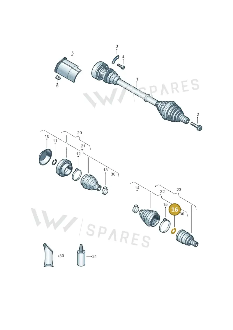 N91170501 — Volkswagen Golf 1.4 BlueMotion (2014-2017) diagram 746407500, position 16