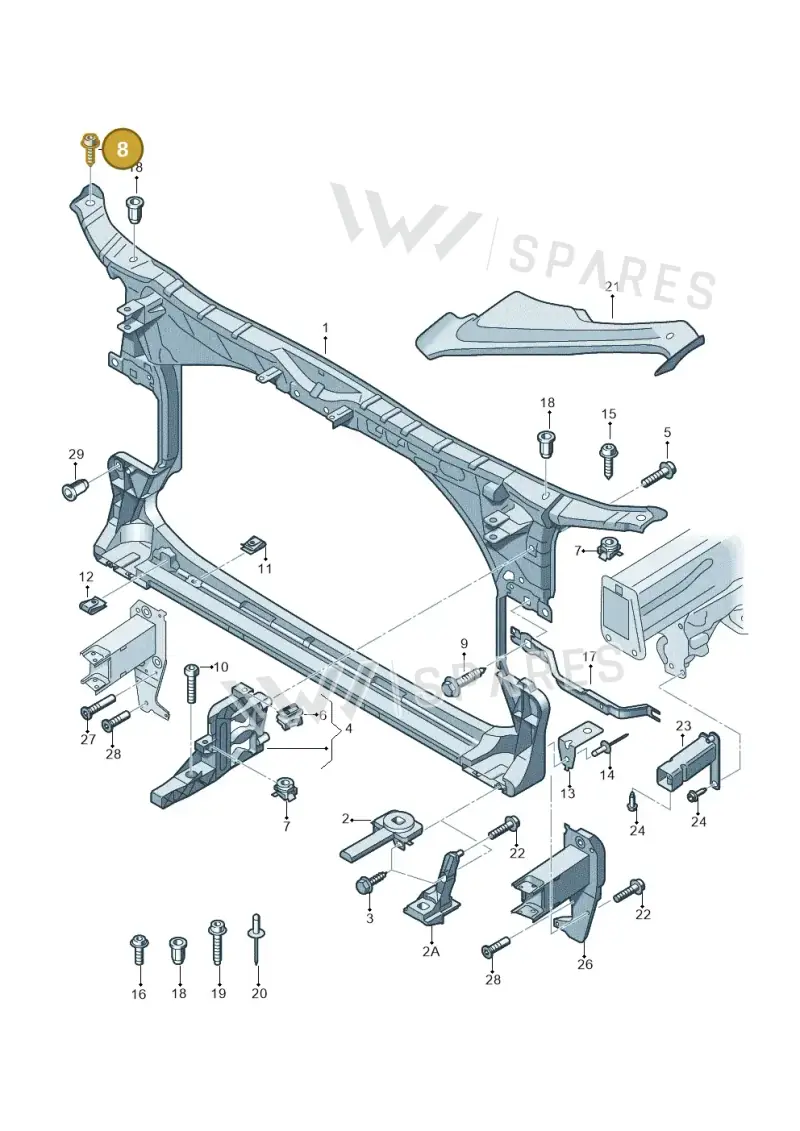 N91175701 — Audi A7 Sportback (2010-2015) diagram 711805000, position 8