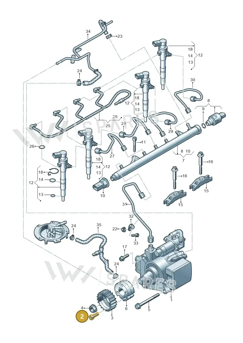 N91176101 — Volkswagen Jetta (2014-2017) diagram 649130300, position 2
