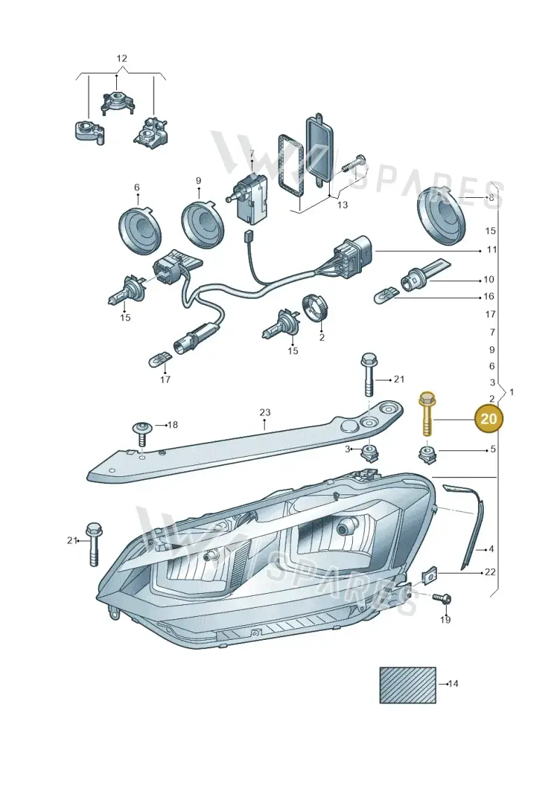 N91177604 — Volkswagen Touran (2015-2025) diagram 869941000, position 20