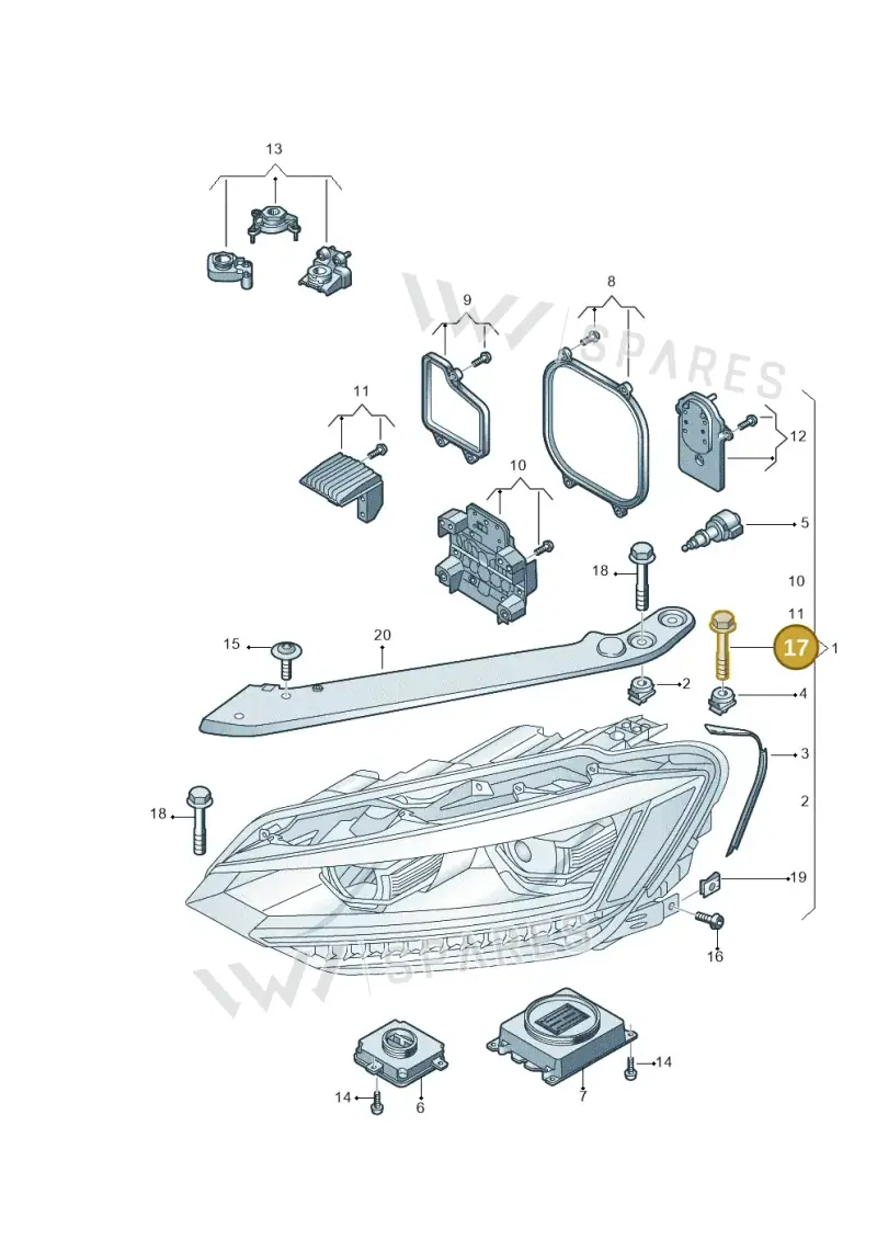 N91177604 — Volkswagen Touran (2015-2025) diagram 869941200, position 17
