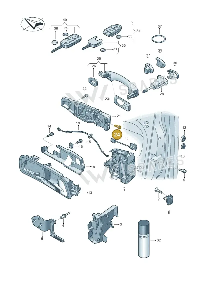 N91177801 — Volkswagen Touran 2.0 (2010-2015) diagram 409837000, position 24