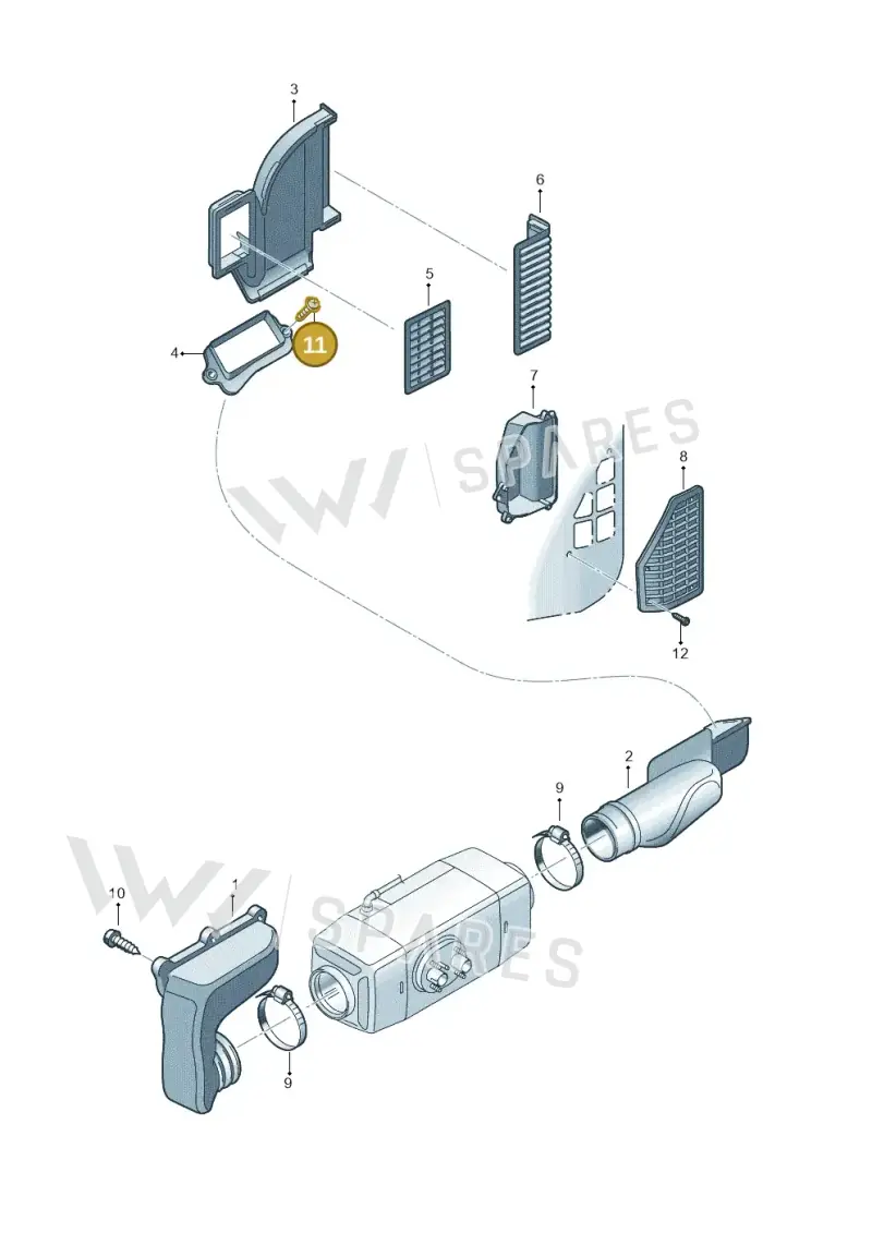 N91179601 — Volkswagen Caravelle (2019-2024) diagram 410819500, position 11