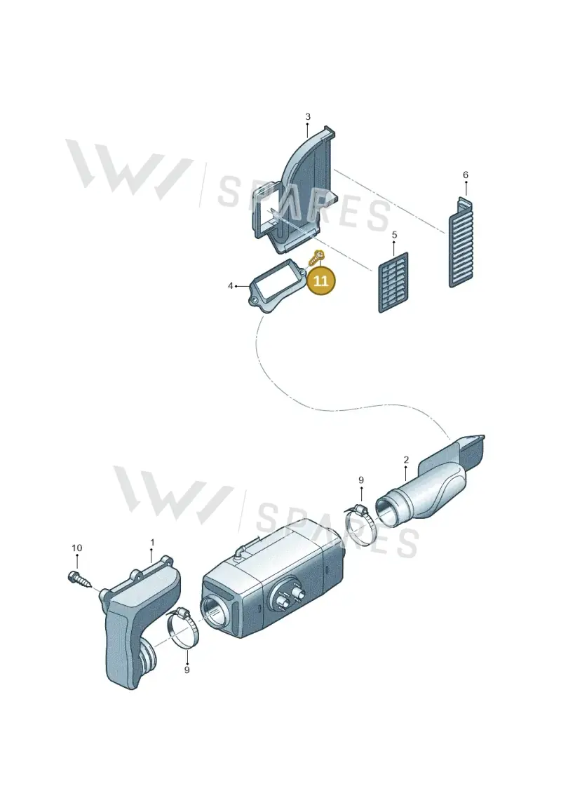 N91179601 — Volkswagen Transport. multivan (2019-2024) diagram 411819500, position 11