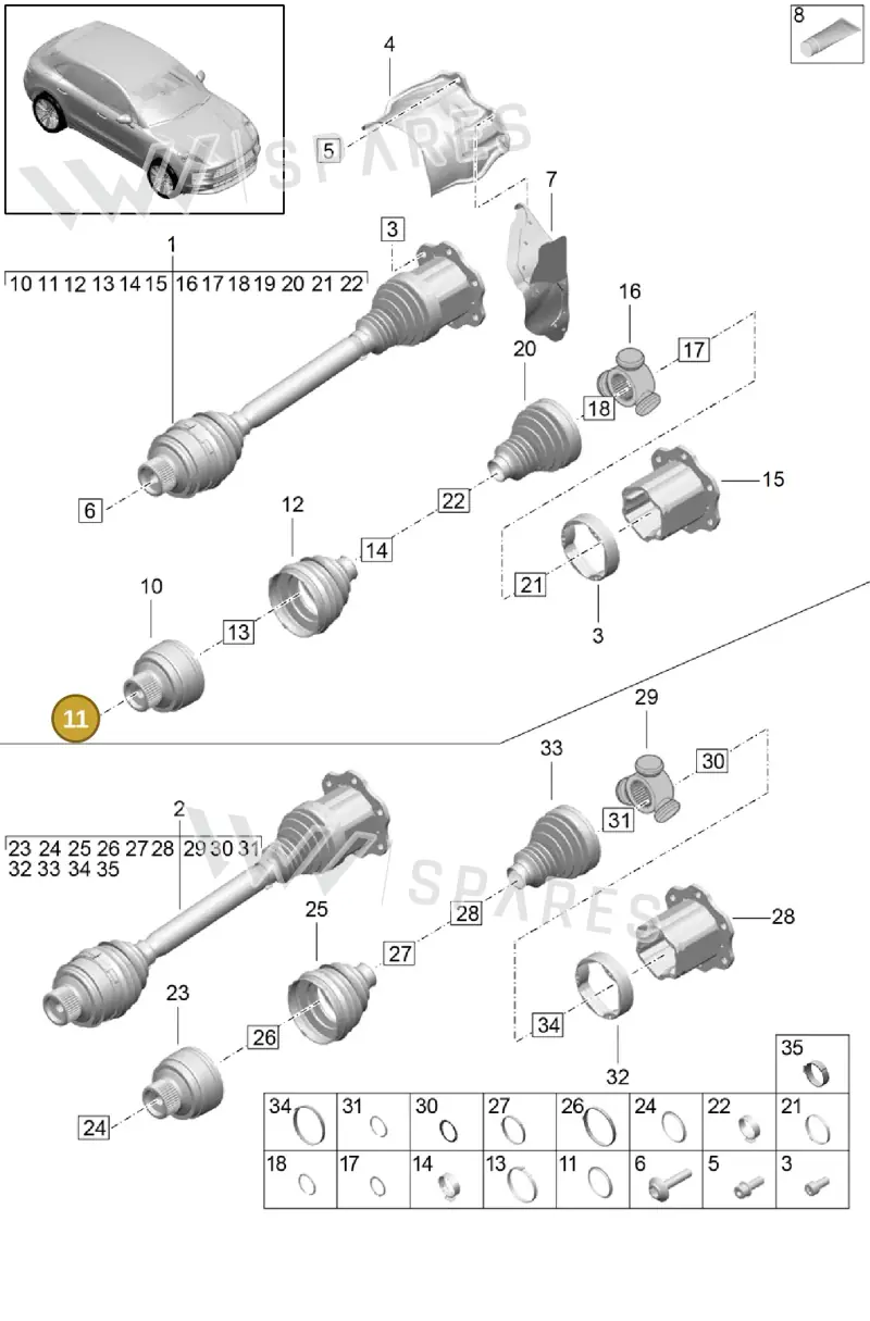 N91181101 — Porsche Macan (2018-2022) diagram p52401030, position 11