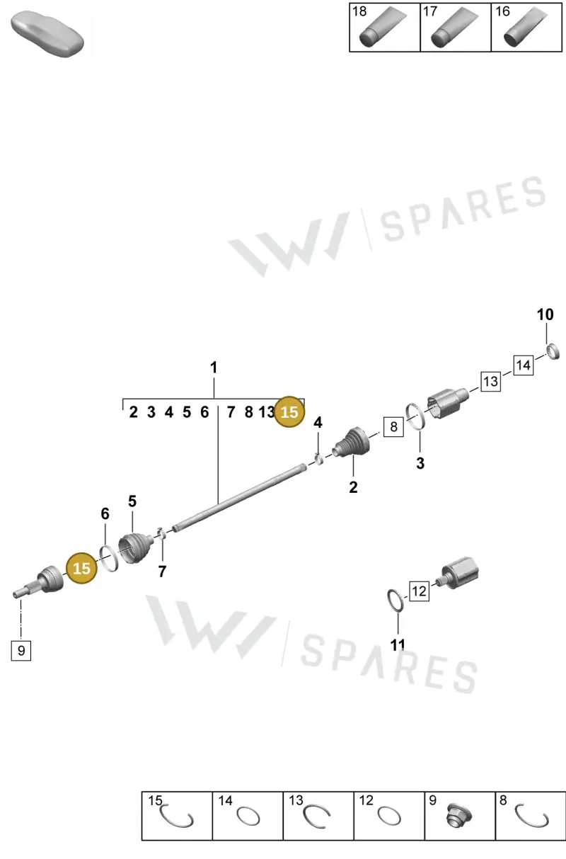 N91181101 — Porsche Taycan Sport Turismo (2023-2025) diagram p64401150, position 15