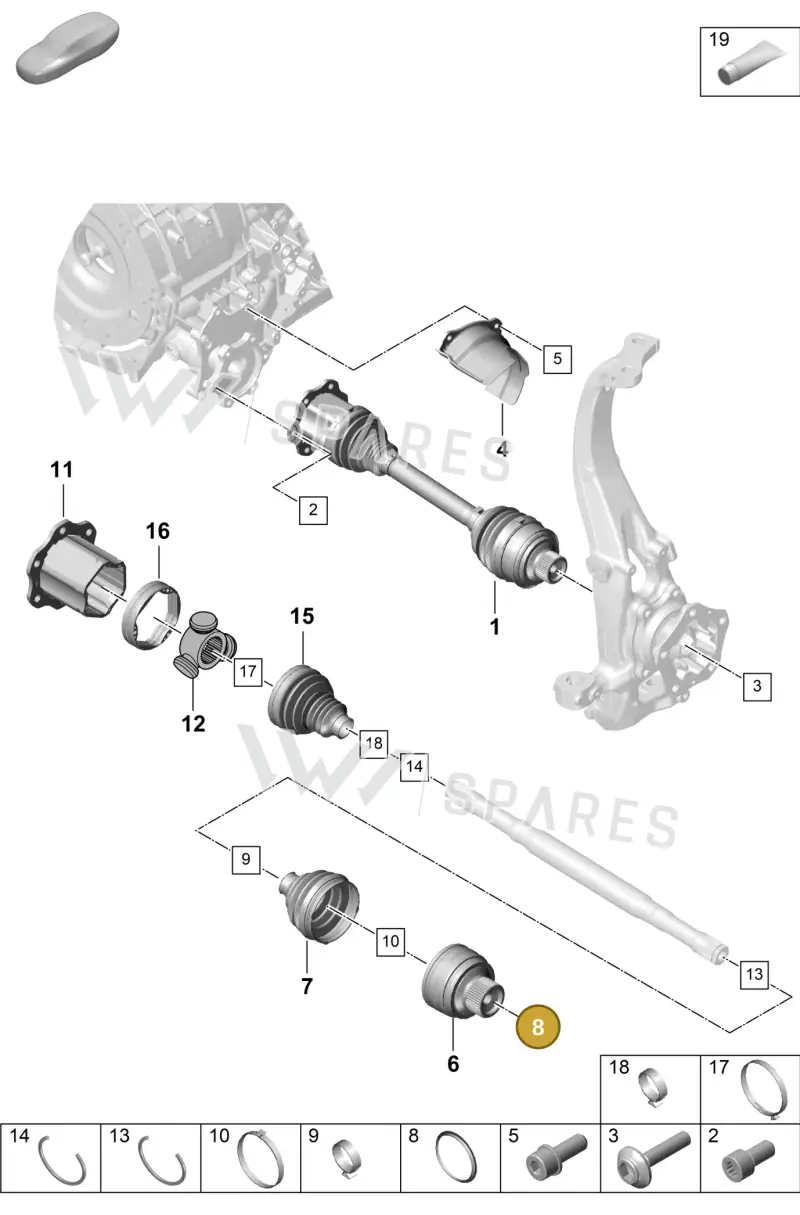 N91181101 — Porsche Cayenne Coupe (2023-2023) diagram p60401100, position 8