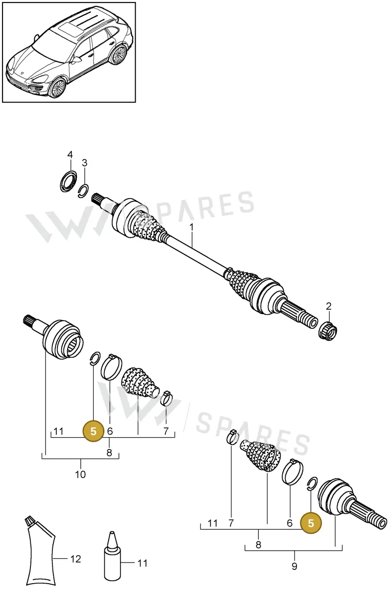 N91181201 — Porsche Cayenne (2010-2018) diagram p37501010, position 5