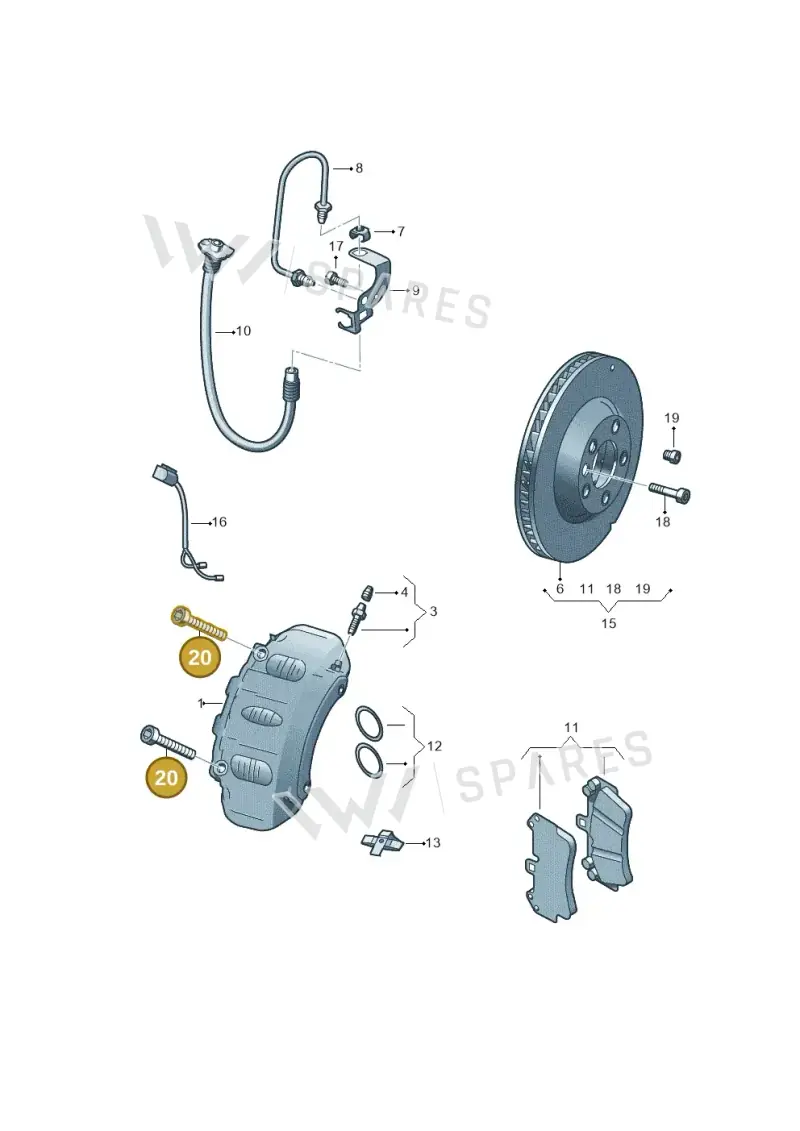 N91183701 — Volkswagen Touareg BlueMotion (2014-2018) diagram 693615700, position 20