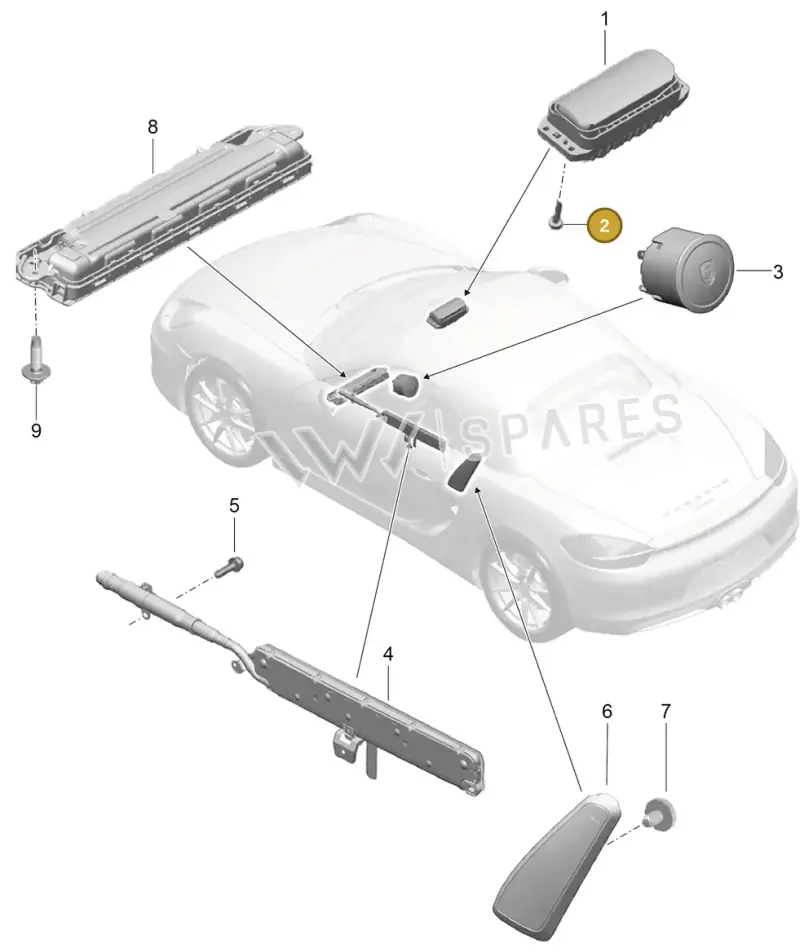 N91185901 — Porsche Boxster (2016-2019) diagram p48812050, position 2