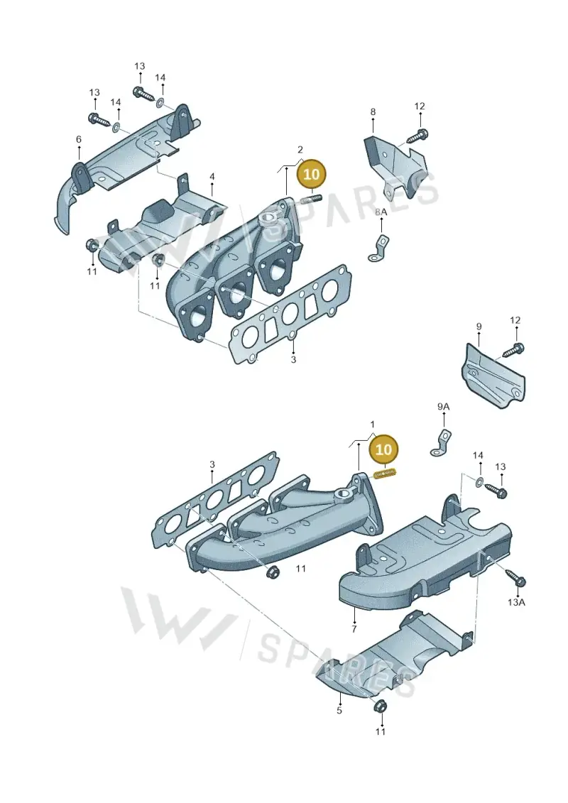 N91187001 — Volkswagen Touareg BlueMotion (2014-2018) diagram 448253100, position 10