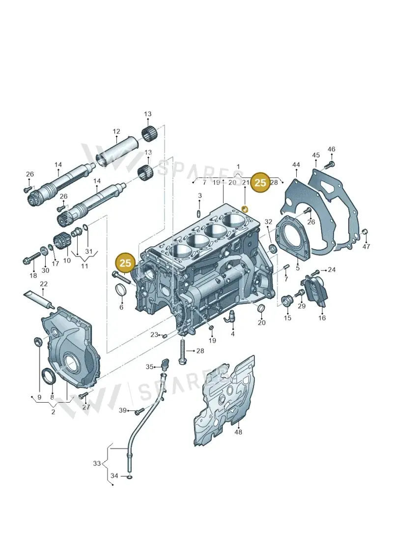 N91187501 — Volkswagen Passat estate (2023-) diagram 5h0103012, position 25