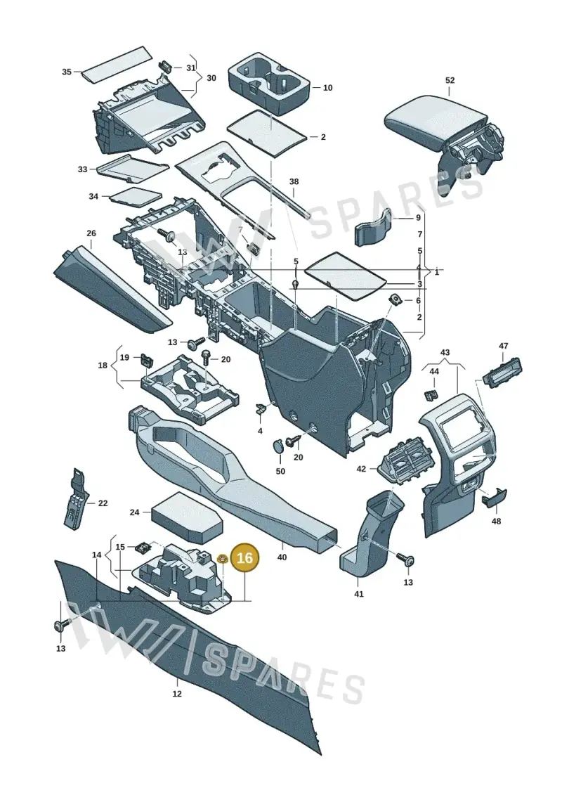 N91189303 — Volkswagen Tiguan 2.0 (2023-) diagram 57x863500, position 16