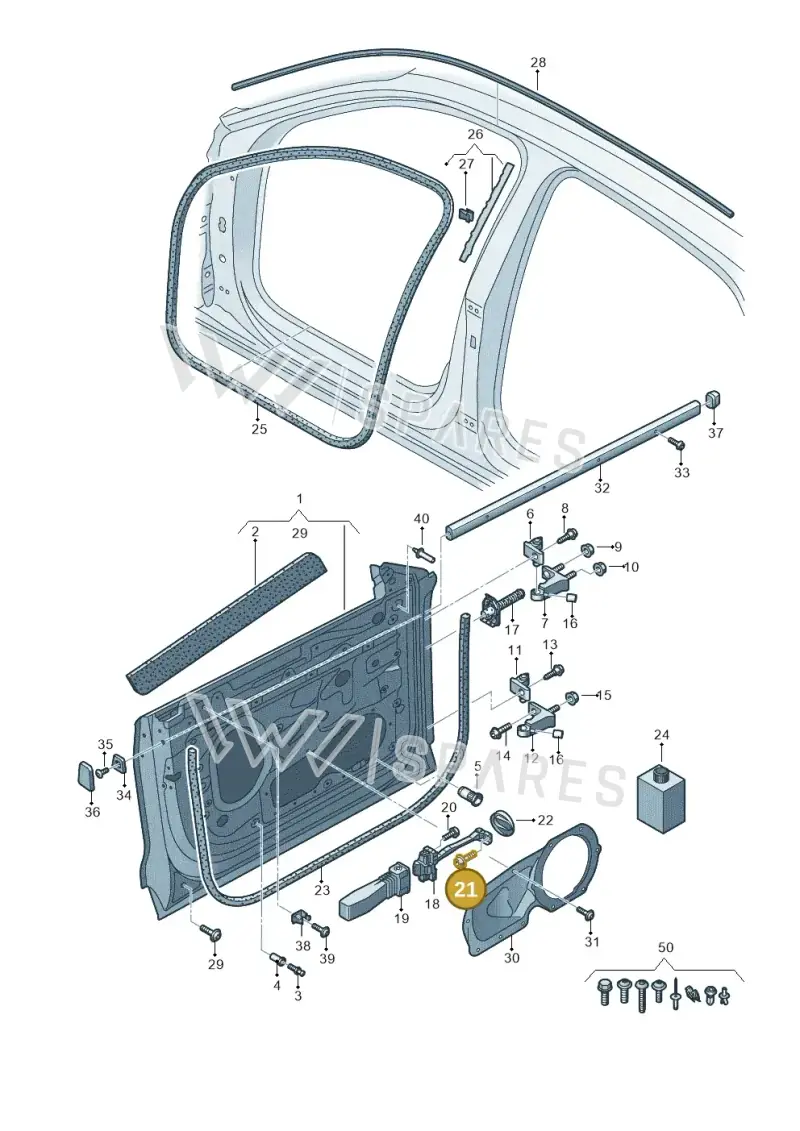 N91189702 — Audi RS Q8 (2019-2025) diagram 429831010, position 21