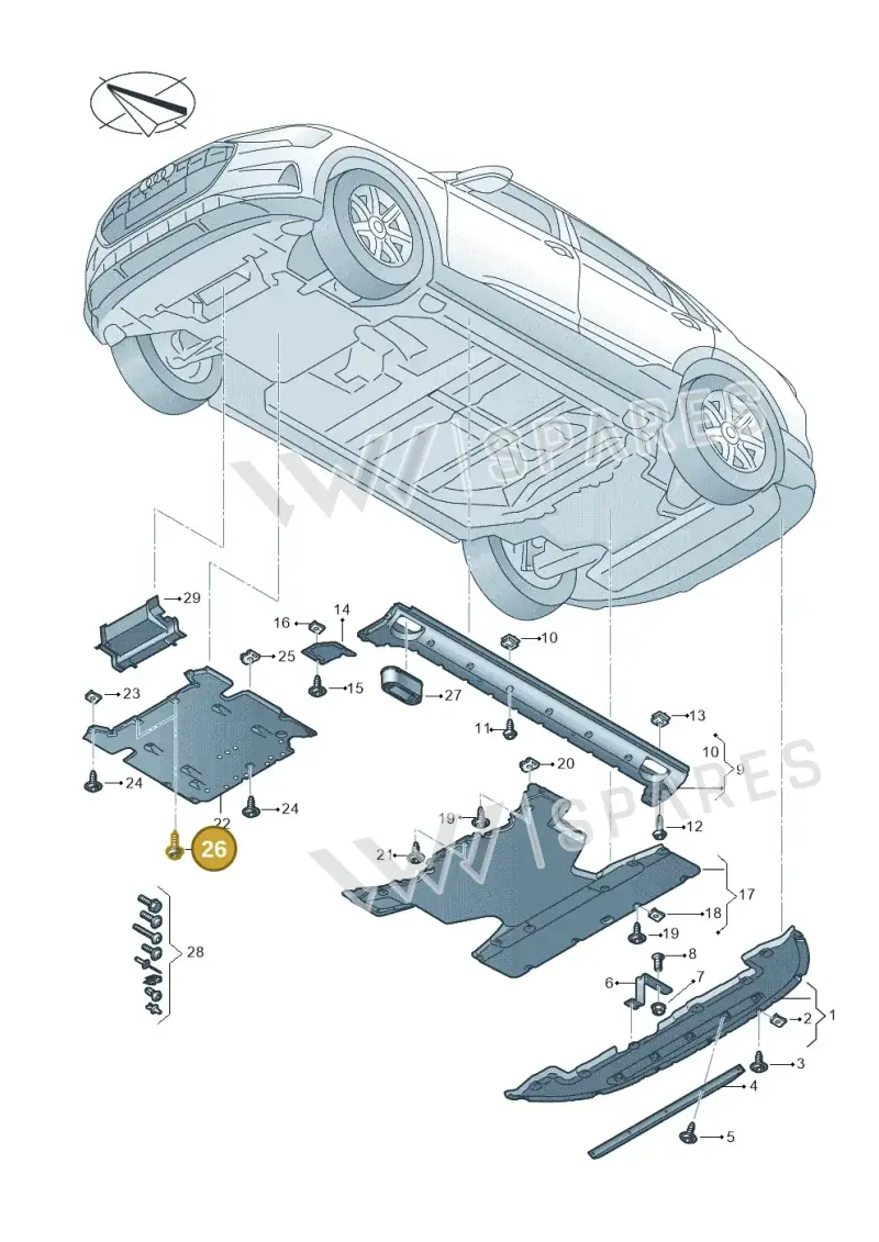 N91190002 — Audi Q8 e-tron (2018-2025) diagram 586825000, position 26