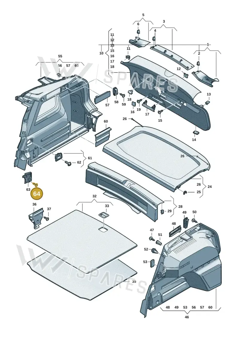 N91191401 — Volkswagen Tiguan 2.0 (2023-) diagram 57x867800, position 64