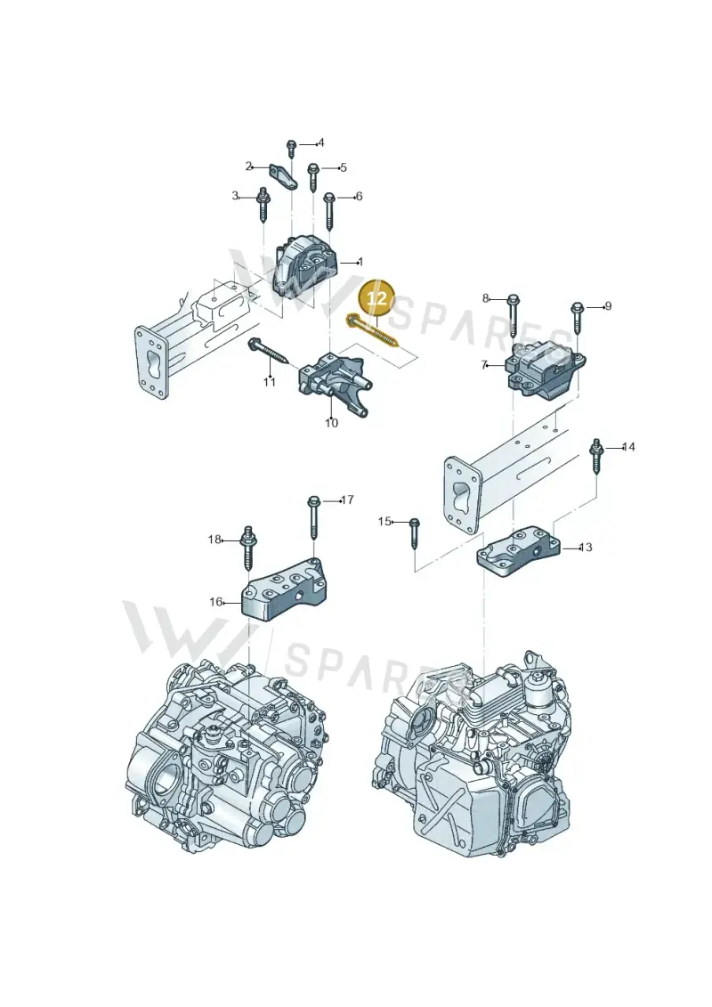 N91191601 — Volkswagen Jetta (2014-2017) diagram 801199410, position 12