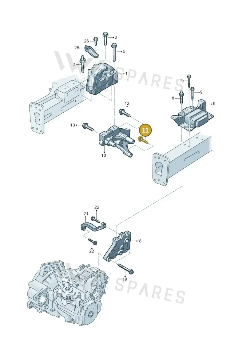 N91191601 — Volkswagen Caddy kombi (2015-2020) diagram 866199300, position 11