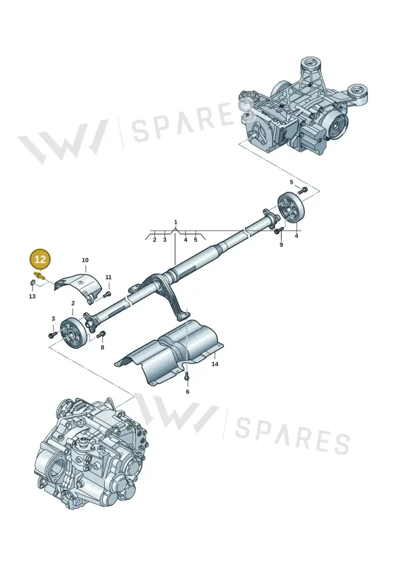 N91191701 — Volkswagen Caddy Maxi Kombi (2020-2024) diagram 2ka521000, position 12