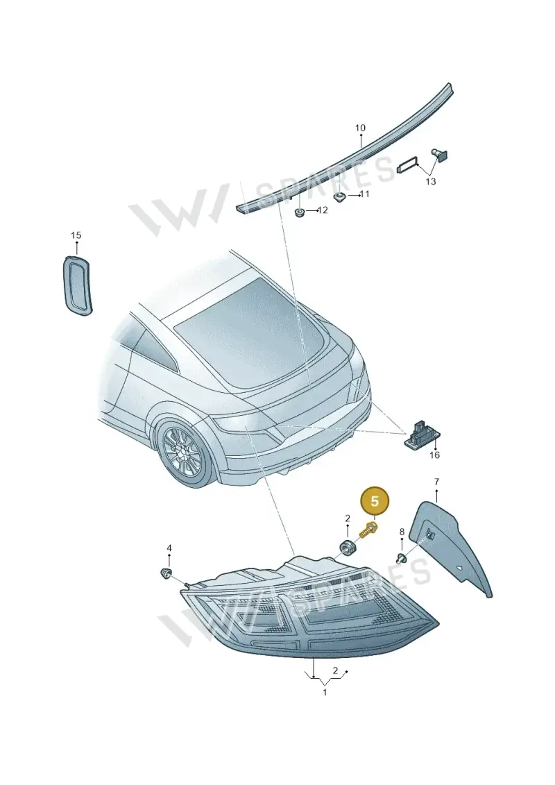 N91193003 — Audi TT RS (2016-2023) diagram 850945000, position 5