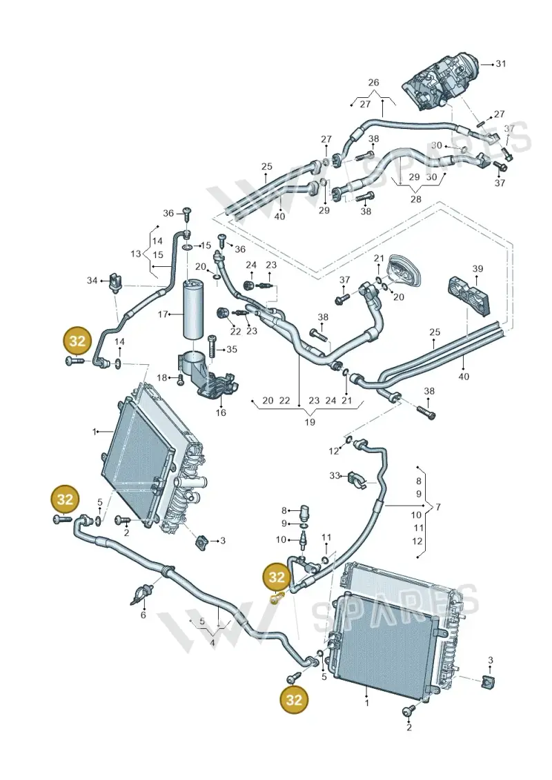 N91193003 — Audi R8 Spyder (2015-2024) diagram 872260400, position 32
