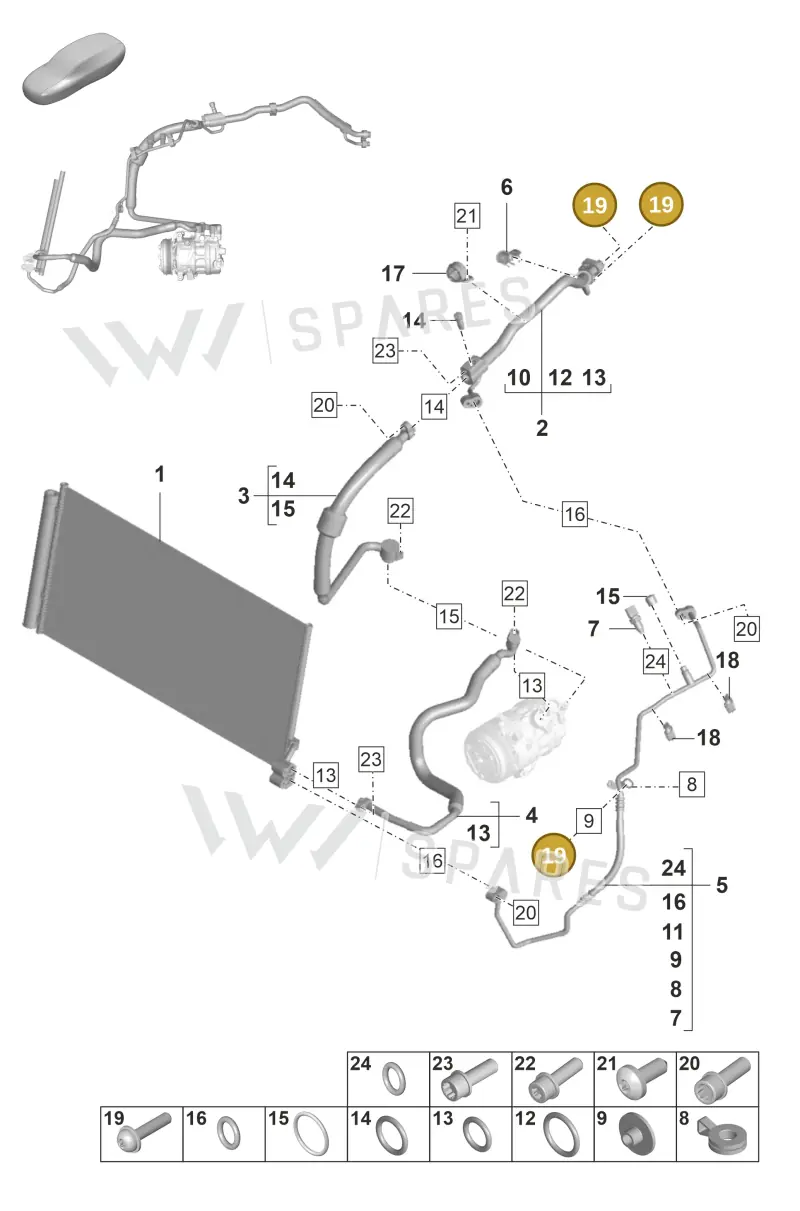 N91193003 — Porsche Panamera (2020-2023) diagram p58814300, position 19