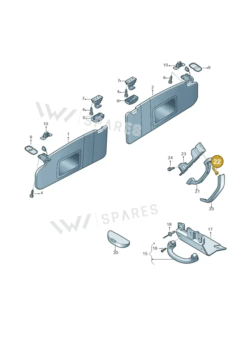 N91193101 — Volkswagen Single-cab transp. (2019-2024) diagram 862857500, position 22