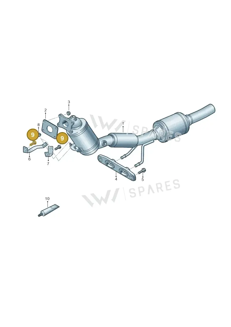 N91193701 — Volkswagen Golf 2.0 BlueMotion (2019-2024) diagram 5h0253038, position 9