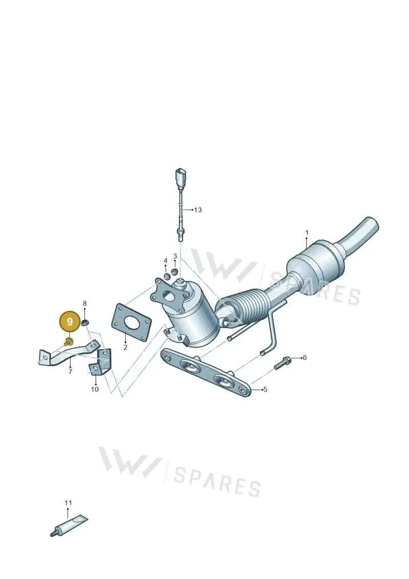 N91193701 — Volkswagen Golf 2.0 (2016-2020) diagram 866253240, position 9
