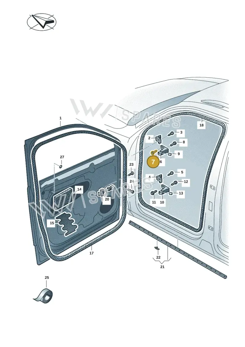 N91193702 — Volkswagen Tiguan 2.0 (2023-) diagram 57x831000, position 7