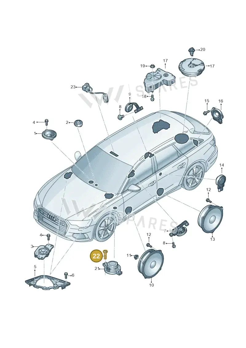 N91193901 — Audi RS6 Avant (2019-2025) diagram 430035360, position 22
