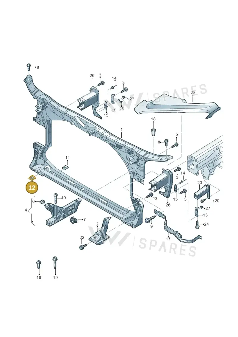 N91194101 — Audi RS7 Sportback (2013-2018) diagram 765805000, position 12
