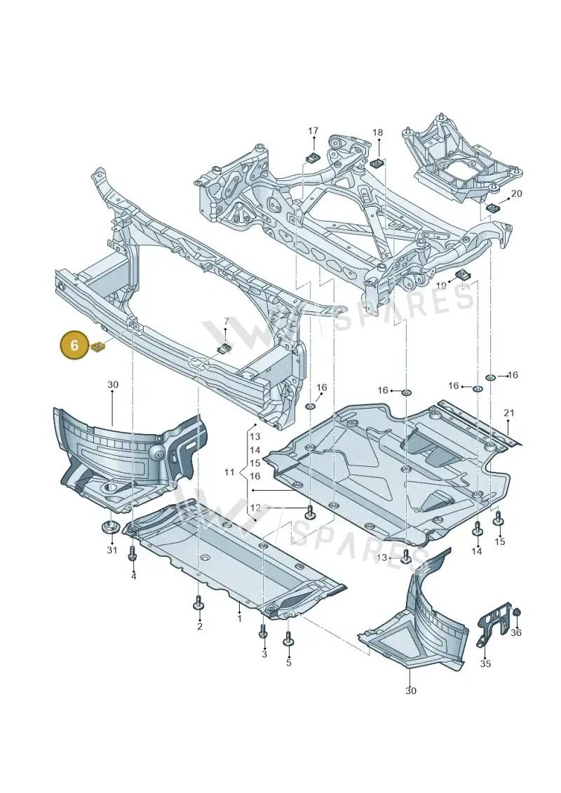 N91194101 — Audi A6 (2014-2018) diagram 798863250, position 6