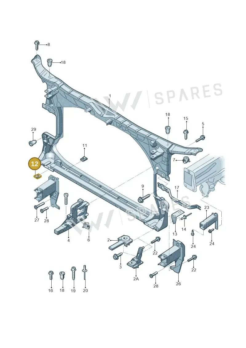 N91194101 — Audi A6 1.8 (2015-2019) diagram 887805000, position 12