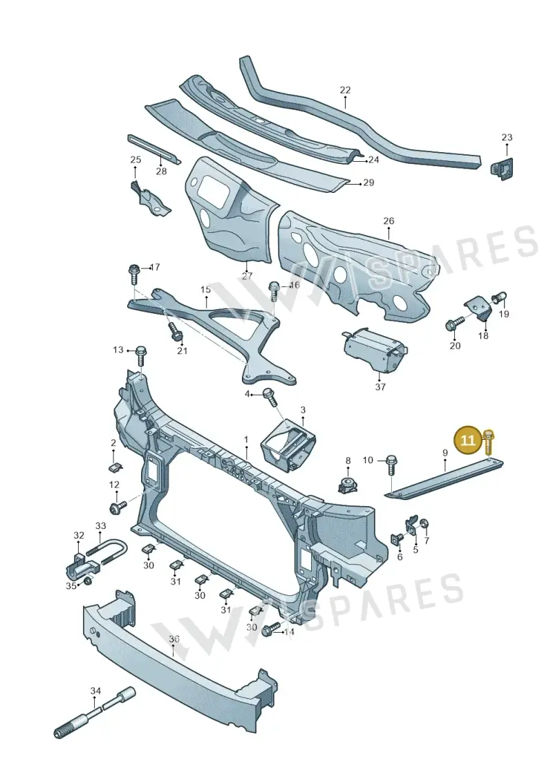 N91195601 — Audi A8 (2013-2018) diagram 696805000, position 11