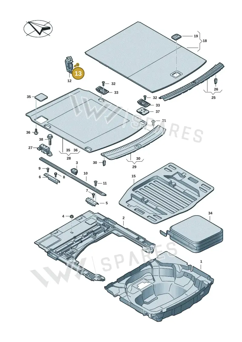 N91195802 — Audi RS6 Avant (2019-2025) diagram 430863090, position 13