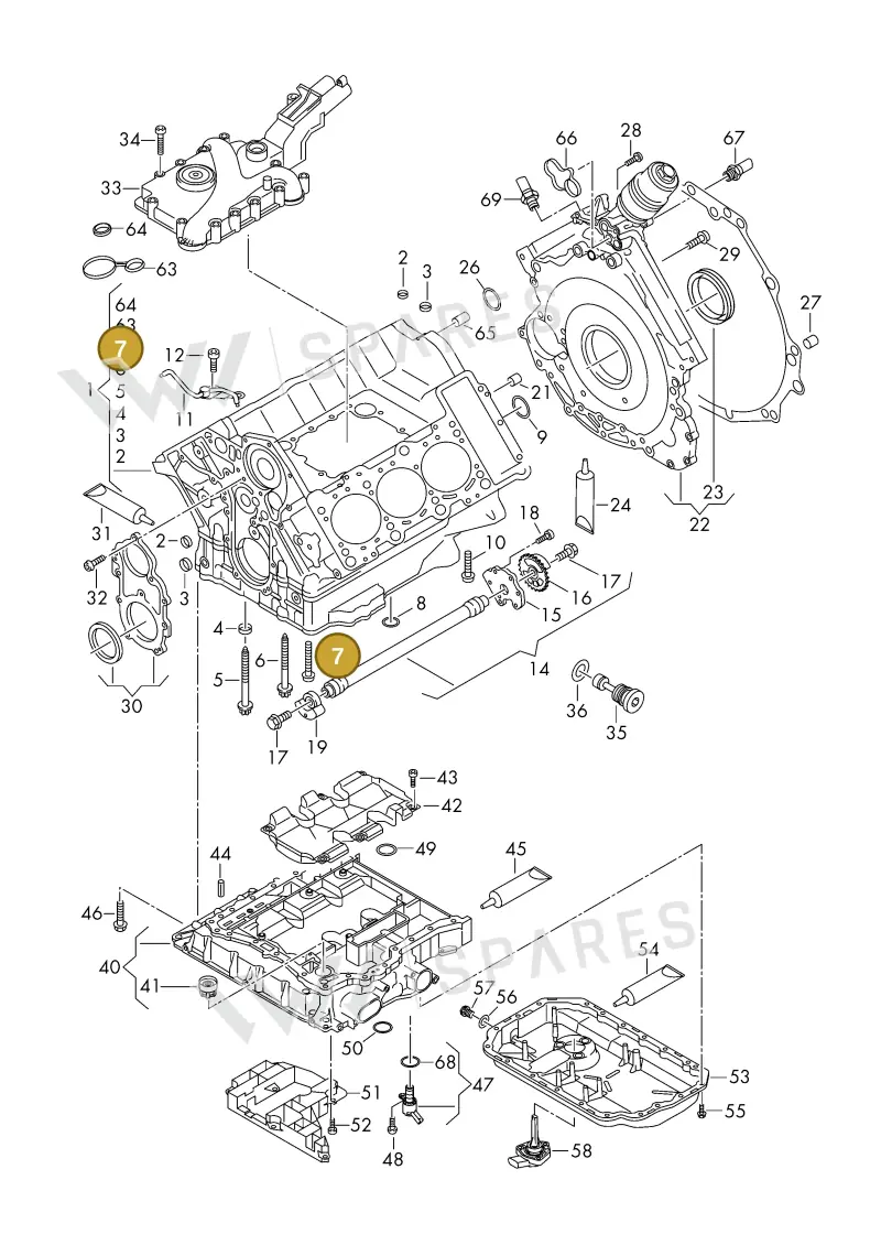 N91199101 — Volkswagen Phideon (2016-2023) diagram 191103100, position 7