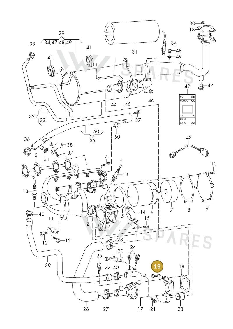 N91199101 — Volkswagen 2X2 platform diagram 982253550, position 19