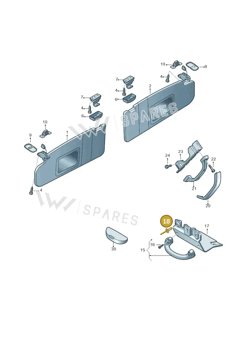 N91199501 — Volkswagen Single-cab transp. (2019-2024) diagram 862857500, position 18