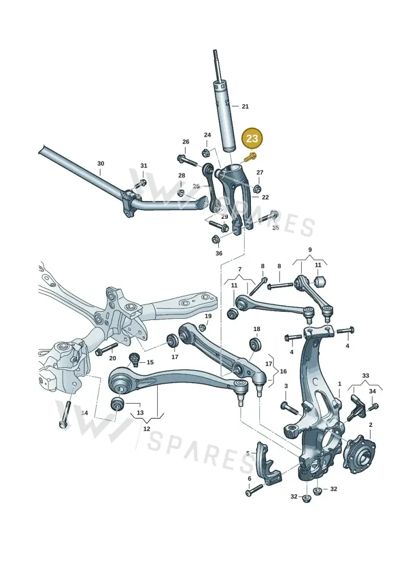 N91200501 — Audi Q6 e-tron (2023-2025) diagram f5s407000, position 23