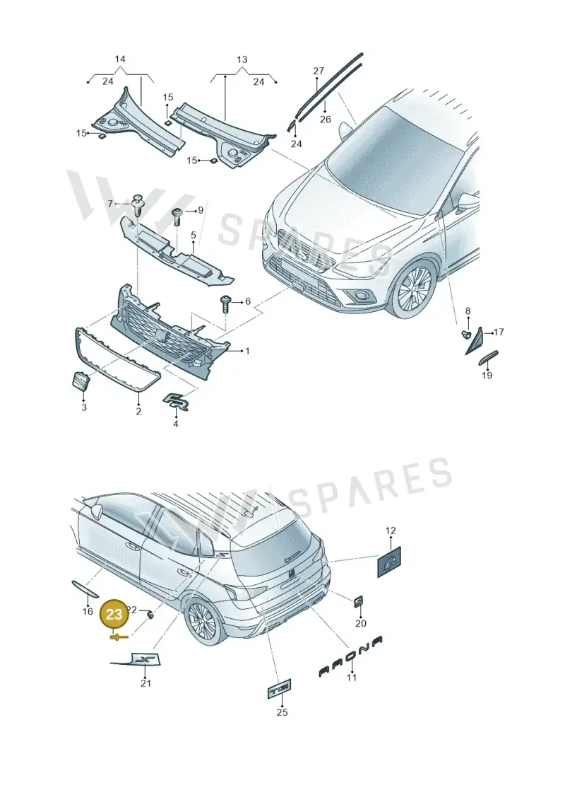 N91201401 — SEAT Arona (2017-) diagram 471853000, position 23