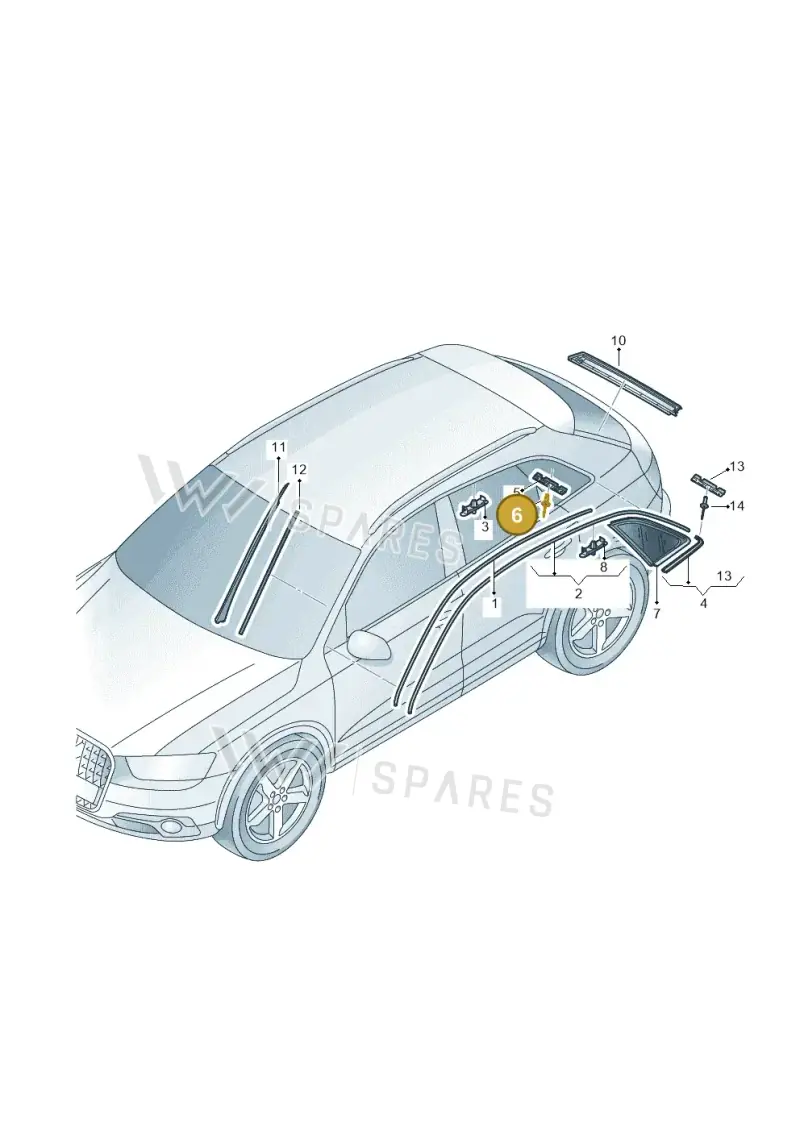 N91201401 — Audi Q3 1.4 (2016-) diagram 728853100, position 6+14