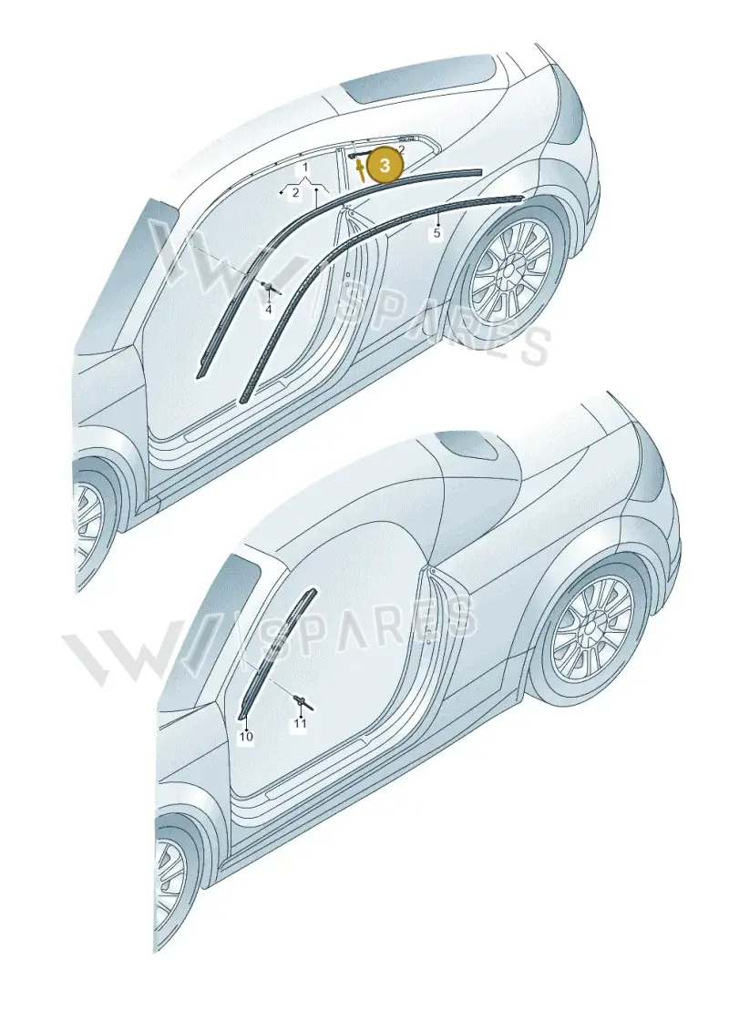 N91201401 — Audi TT RS (2016-2023) diagram 850853100, position 3+4+11