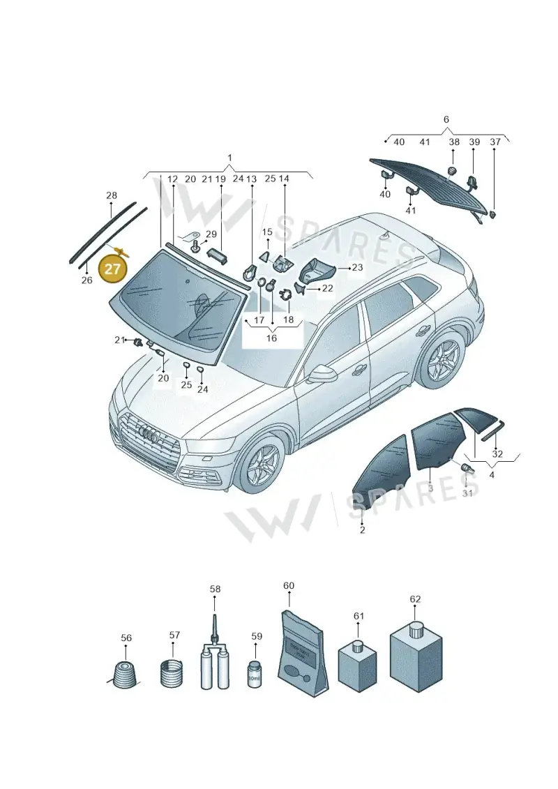 N91201401 — Audi Q5 (2016-2025) diagram 896845000, position 27