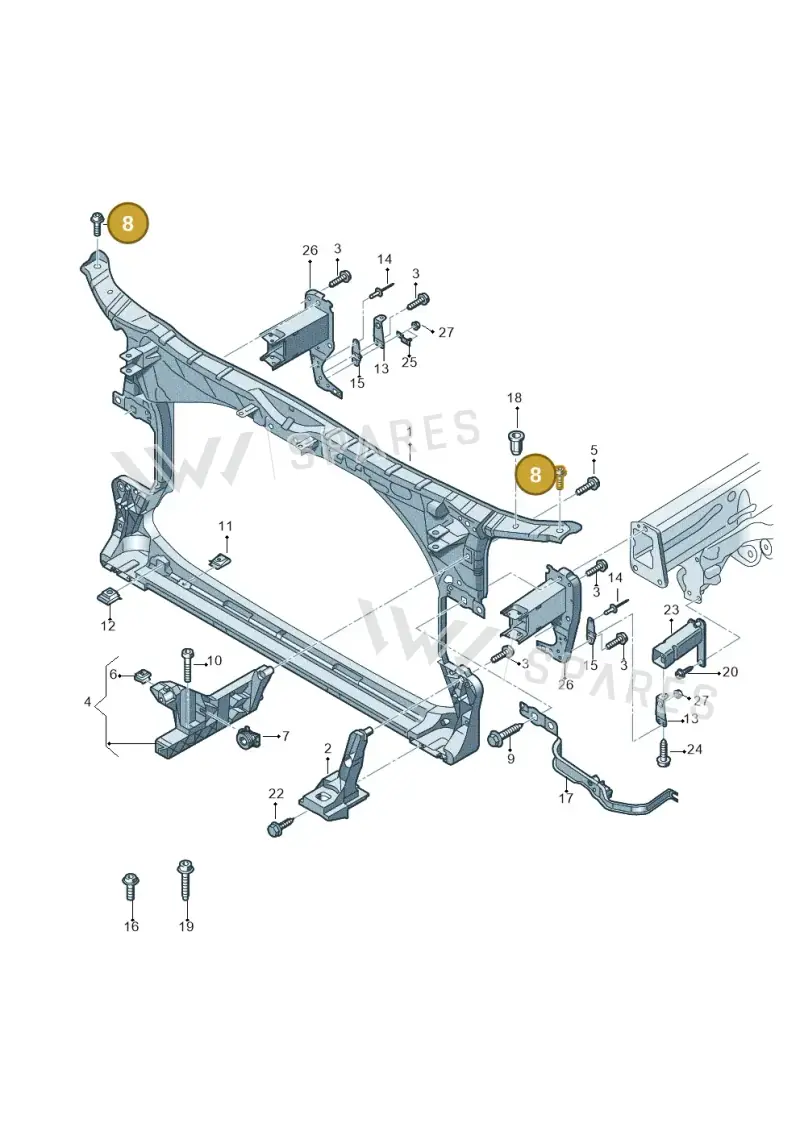 N91202901 — Audi RS6 Avant (2013-2018) diagram 758805000, position 8
