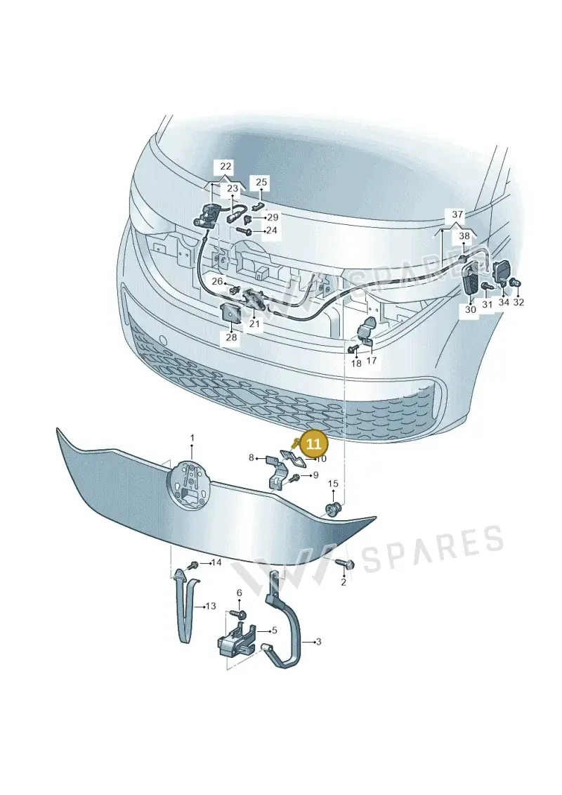 N91203201 — Volkswagen ID.Buzz (2022-) diagram 15a823000, position 11