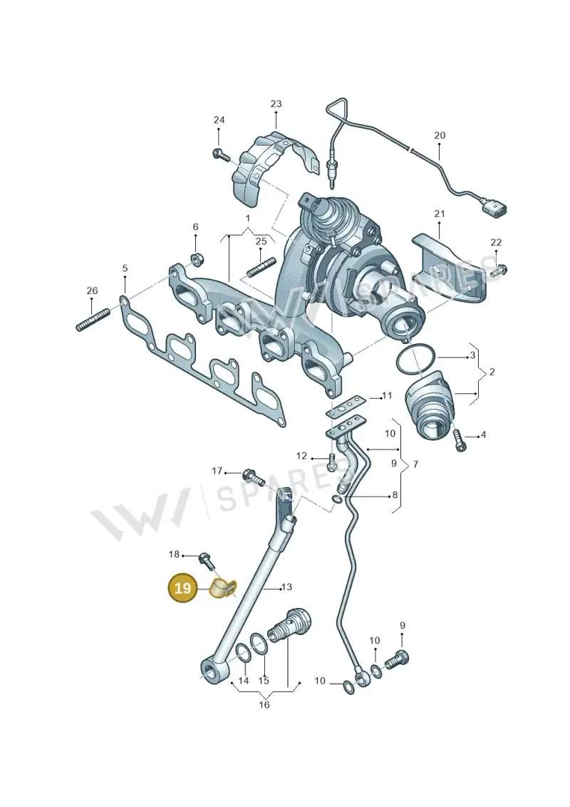 N91204701 — Volkswagen Caddy kombi (2015-2020) diagram 866145650, position 19