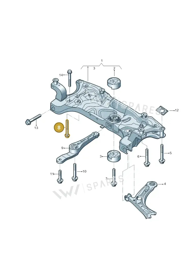 N91205801 — Volkswagen Jetta (2010-2014) diagram 801199050, position 8